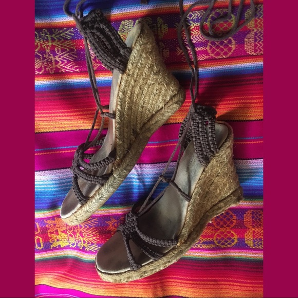 Colin Stuart Sandal Wedges Platform Summer Straps - Picture 3 of 5